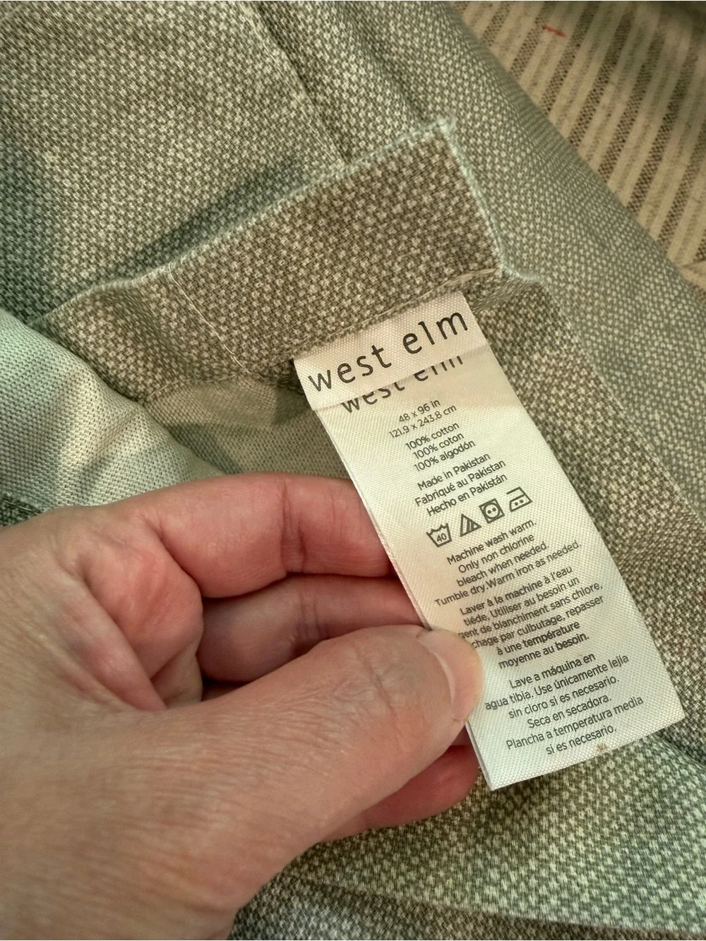 West Elm curtains. 2 panels. 48x96inch